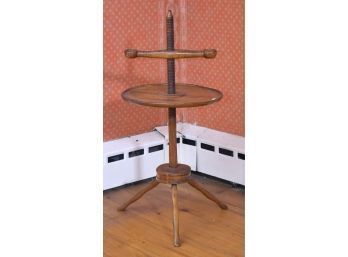 19th C. Maple Screw Candle Stand (CTF10)