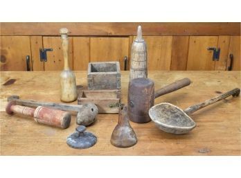 Antique Wooden Country Utensils (CTF10)