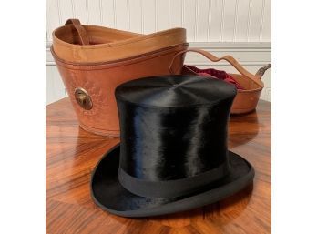 Dunlap & Co. Beaver Top Hat In Leather Case (CTF10)