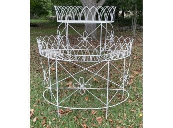 Vintage Wire Two Tier Plant Stand (CTF10)