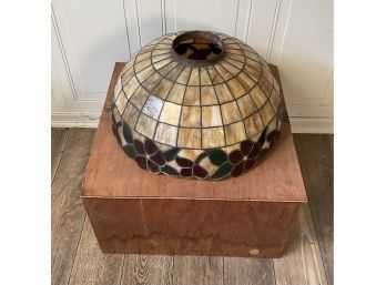 Vintage Leaded Glass Lampshade With Box (CTF20)
