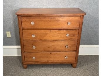 19th C. Country Pine Four Drawer Chest (CTF20)