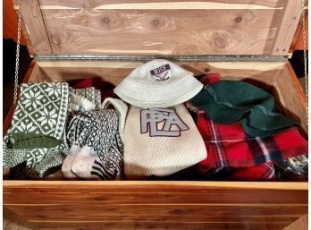 Cedar Chest With Contents Including Antique Clothing (CT20)
