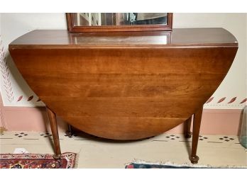Vintage Queen Anne Style Cherry Drop Leaf Dining Table (CTF20)