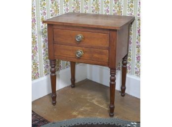 19th C. Two Drawer Sheraton Stand (CTF10)