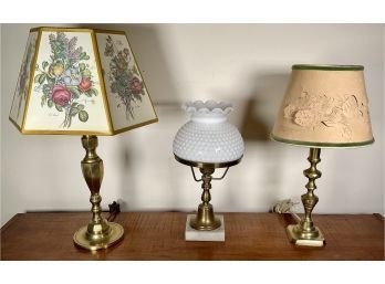 Three Brass Table Lamps (CTF20)