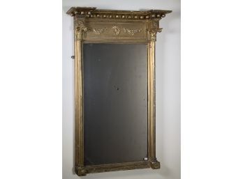 Antique Sheraton Gilded Wall Mirror (CTF10)