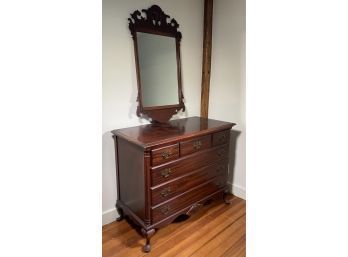 Vintage Chest And Chippendale Mirror (CTF30)