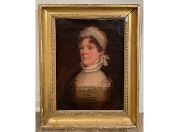 19th C. Oil On Canvas Portrait Of Woman (CTF10)
