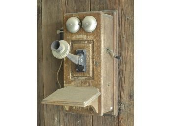 Antique Oak Western Electric Wall Telephone (CTF10)
