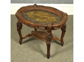 Vintage Heavily Carved Tray Table (CTF20)