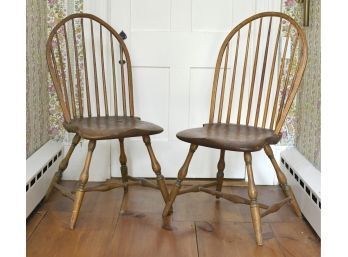 Pair Of Antique Windsor Hoop Back Chairs (CTF20)