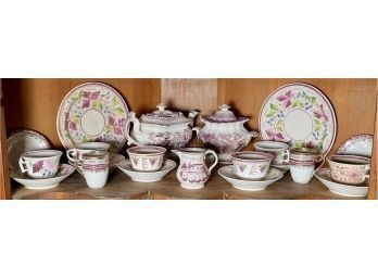Staffordshire Pink Lustreware And More (CTF20)