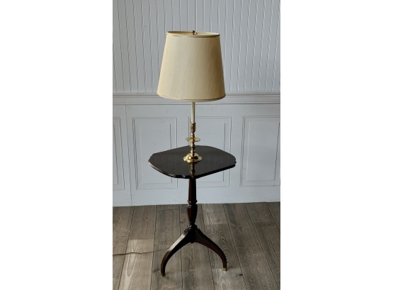 Mahogany Candle Stand Floor Lamp