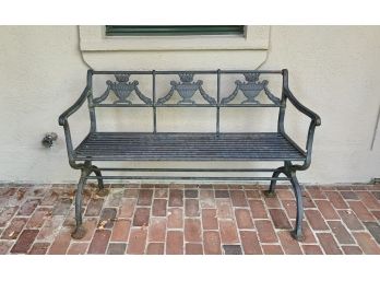Vintage Wrought Iron Bench