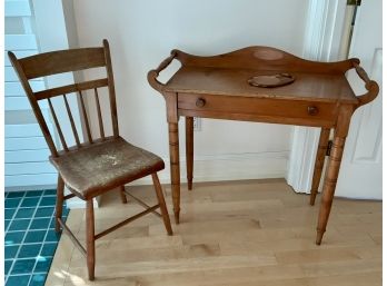 19th C. Country Pine Washstand