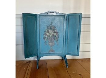 Painted Wood Fire Screen
