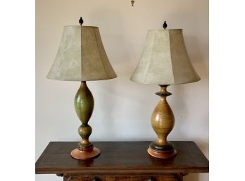 Norther Lights Lasher Tiger Maple Table Lamps