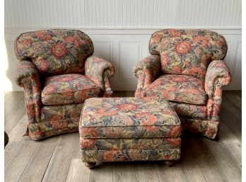 Brunschwig & Fils Chairs And Ottoman