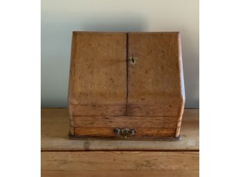 Antique Oak English Letter Box