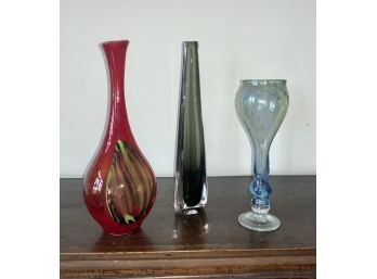 Orrefors & Peter Bramhall Vases