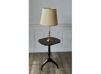 Mahogany Candle Stand Floor Lamp