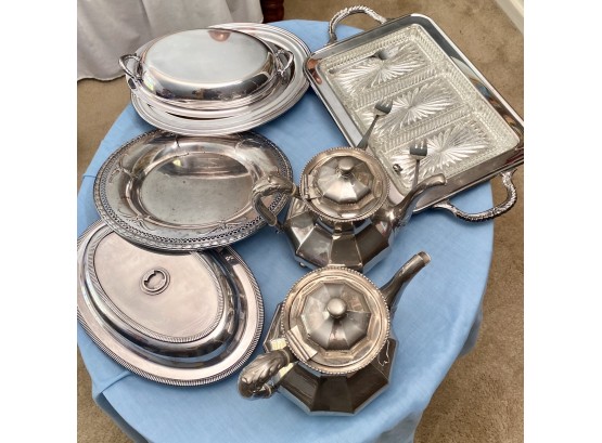 Plated Silver Serving Pcs.  (CTF10)