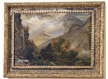 19th C. Oil On Canvas Landscape (CTF10)