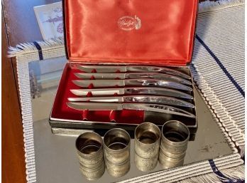 Carvel Hall Knives And Silver Napkin Rings (CTF10)