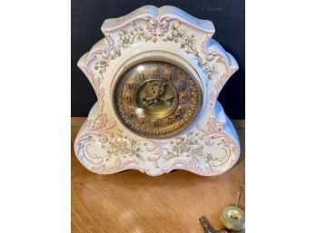 Ansonia Clock Company NY Porcelain Mantle Clock (CTF20)