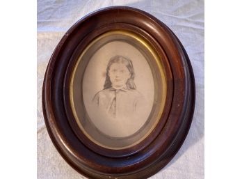 Antique Portrait In Walnut Frame (CTF10)