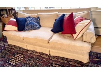 Ivory Upholstered Harden Sofa (CTF30)