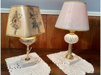 Two Marble Base Lamps (CTF10)