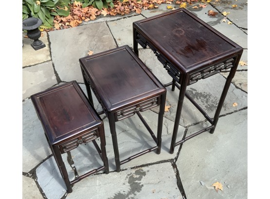 Vintage Chinese Rosewood Nesting Tables (CTF20)