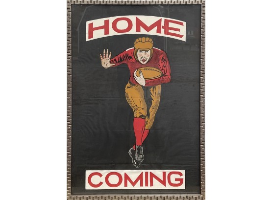 Vintage Home Coming  Fabric Football Poster (CTF10)