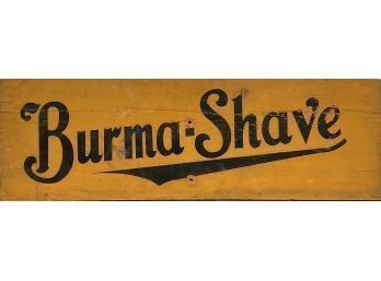 Vitnage Burma Shave Painted Wooden Sign (CTF10)