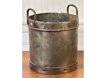 Antique English South Western Dairies LTD Brass Milk Bucket (CTF10)
