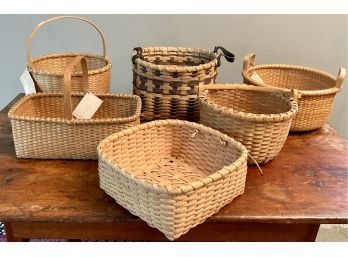 Six Vintage And Contemporary Woven Baskets (CTF10)