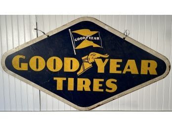 Vintage Metal Goodyear Tires Advertising Sign (CTF10)