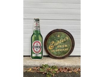 Becks & Eichlers Beer Advertising Signs, 2 Pcs (CTF10)