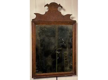 Small Antique Queen Anne Transitional Mirror (CTF10)