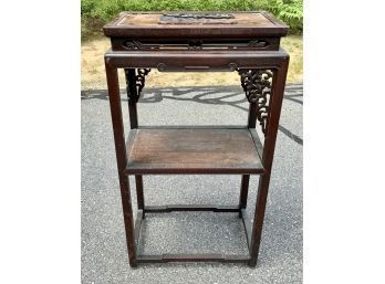 Antique Chinese Rosewood Inlaid Stand (CTF20)
