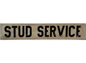 Vintage Metal Sign, Stud Service (CTF10)