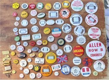 Vintage Political Buttons And Others, @80pcs.  (CTF10)