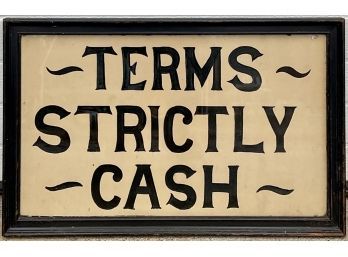 Terms Strictly Cash, Paper Trade Sign (CTF10)