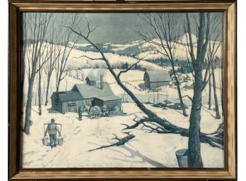 Paul Sample Print, Maple Sugaring In Vermont (CTF10)
