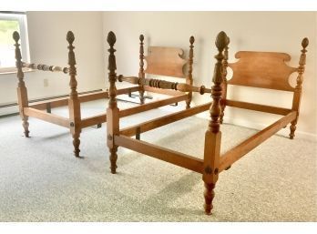 Antique Bell & Ball Twin Beds (CTF30)