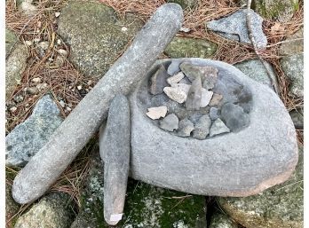 Native American Stone Mortar & Pestle (CTF10)