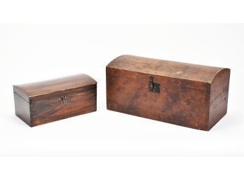 Two Antique Dovetailed Dome-top Boxes (CTF20)