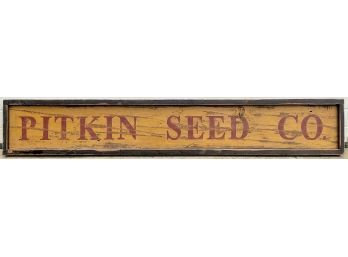 Painted Woden Sign, Pitkin Seed Co. (CTF10)